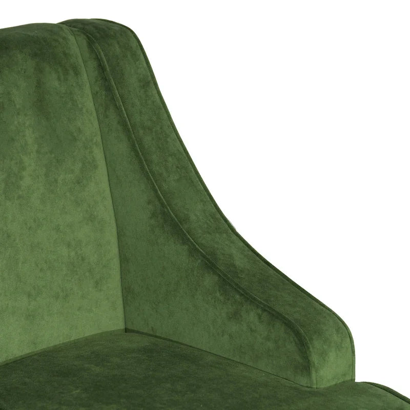 Fauteuil d'appoint Porch & Den Lyric en velours avec accoudoirs incurvés