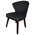 Fauteuil d'appoint concave gris foncé