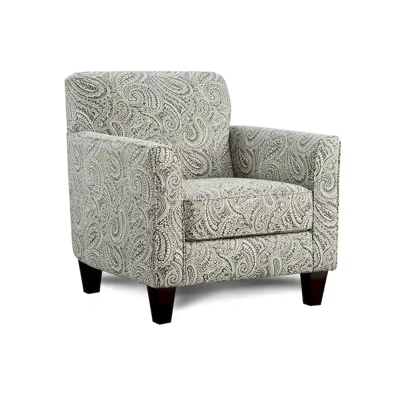 Restian Transitional Multi-colored Chenille Paisley Pattern Armchair by Furniture of America