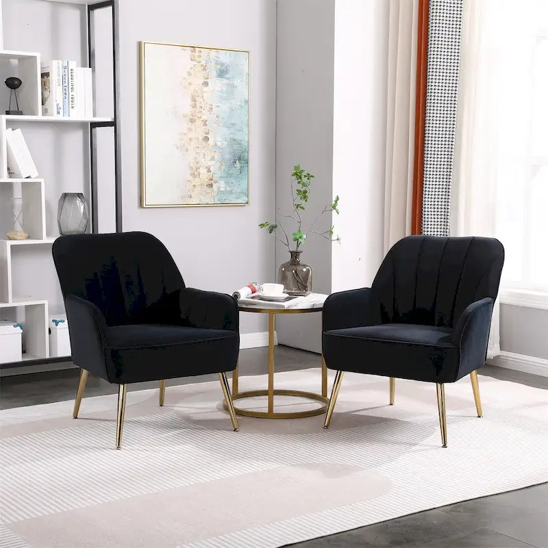 Modern Mid Century Chair Velvet Sherpa Armchair