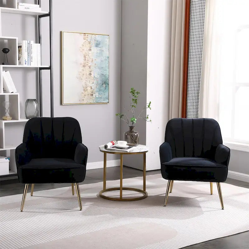 Modern Mid Century Chair Velvet Sherpa Armchair