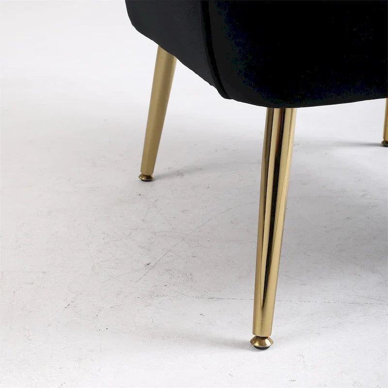 Modern Mid Century Chair Velvet Sherpa Armchair