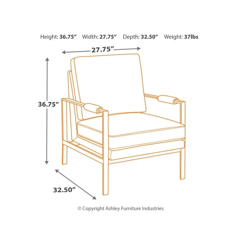 Peacemaker Contemporary Brown Faux Leather Accent Chair