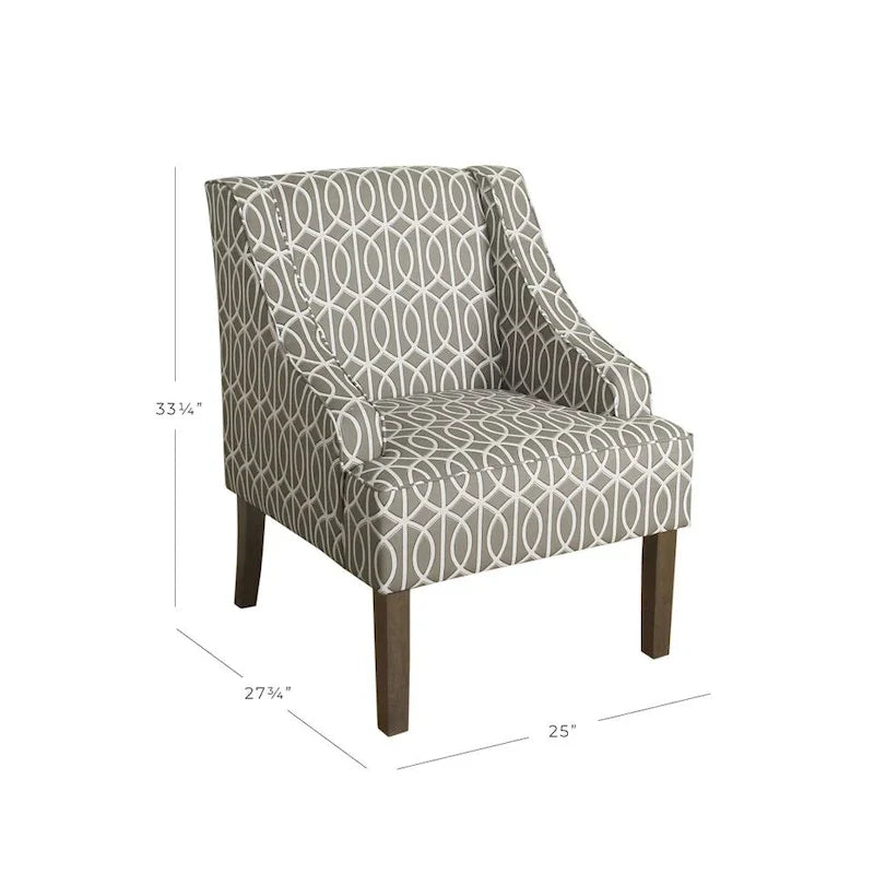 Fauteuil d'appoint avec accoudoirs incurvés Cammy Porch & Den