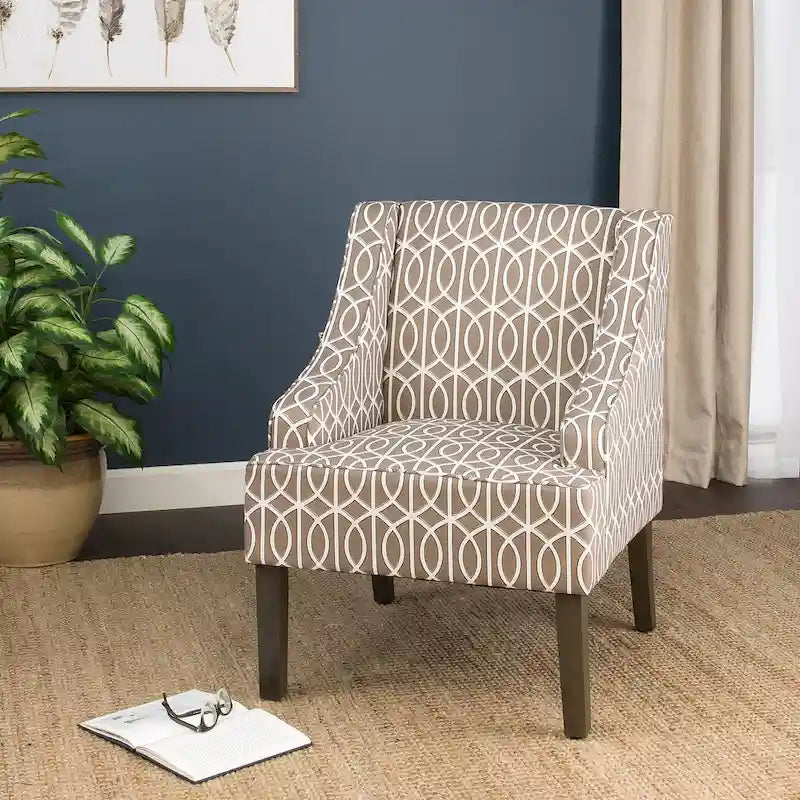 Fauteuil d'appoint avec accoudoirs incurvés Cammy Porch & Den