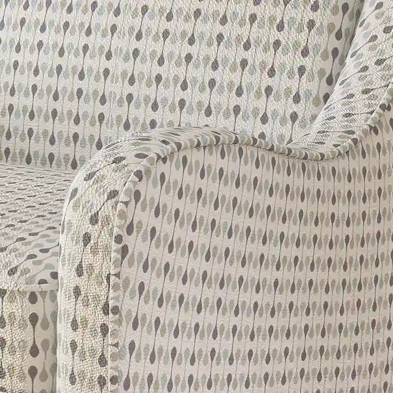 Fauteuil Eldan à motif rayé, tapissé en tissu multicolore, par Furniture of America