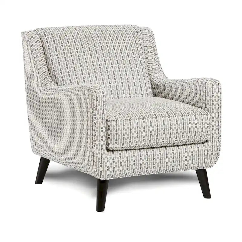 Fauteuil Eldan à motif rayé, tapissé en tissu multicolore, par Furniture of America