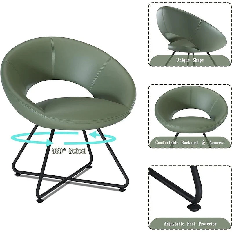 Green Velvet chair ,velvet accent chair for Living Room Bedroom Office Leisure Upholstered Single Sofa