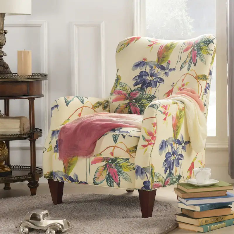 Palma 32 Floral Upholstered Arm Chair by Jennifer Taylor Home