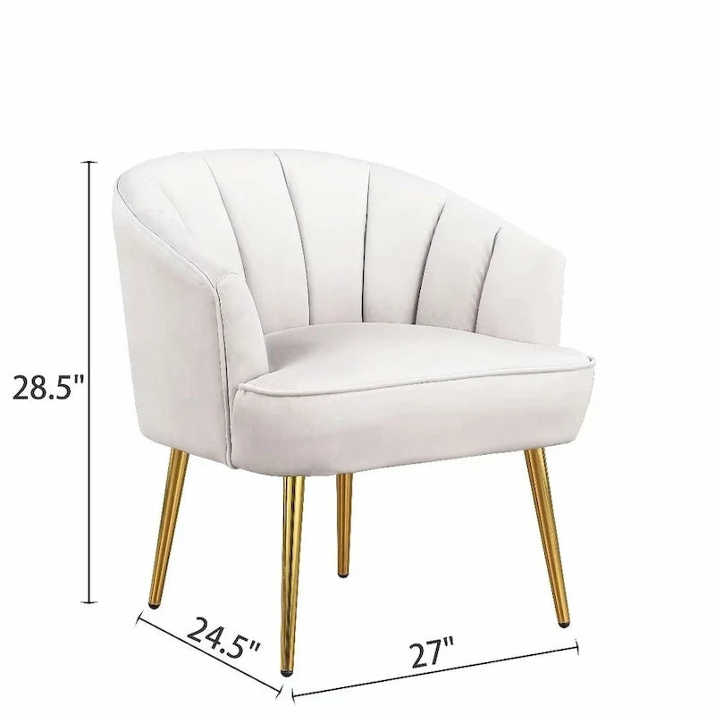 Morden Fort Velvet Accent Chair Slipper Chair
