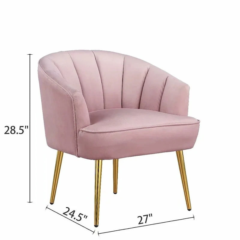 Morden Fort Velvet Accent Chair Slipper Chair