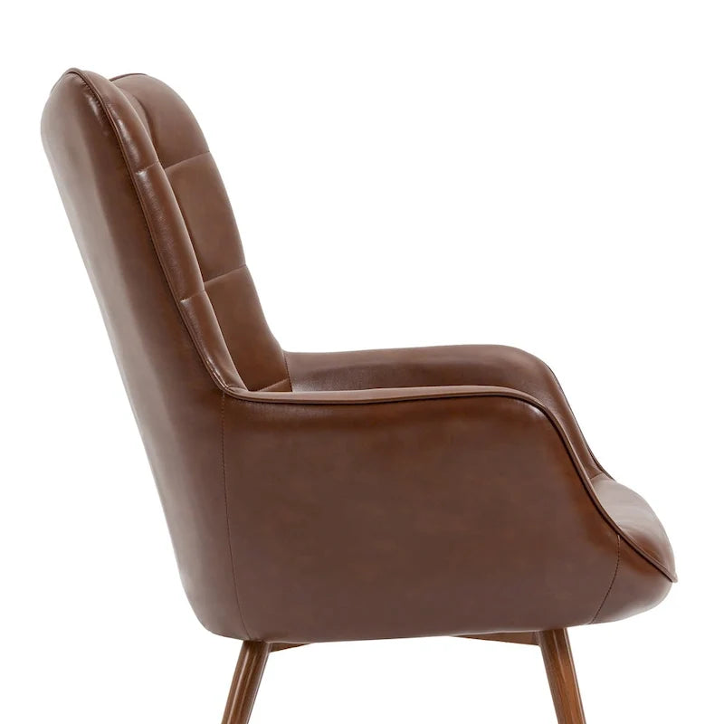 Set of 2 Modern Accent Chair Wingback Armchair