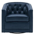 Fauteuil pivotant en cuir pleine fleur Walsh
