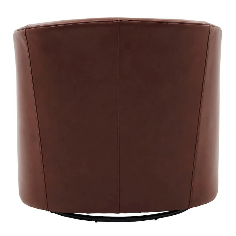 Fauteuil pivotant en cuir pleine fleur Walsh