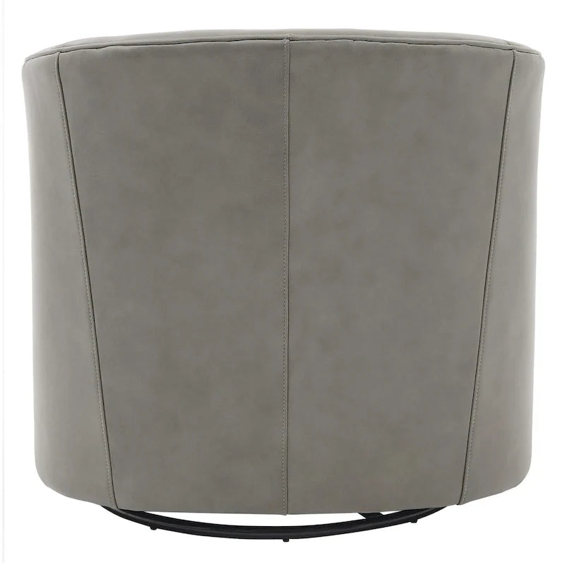 Fauteuil pivotant en cuir pleine fleur Walsh