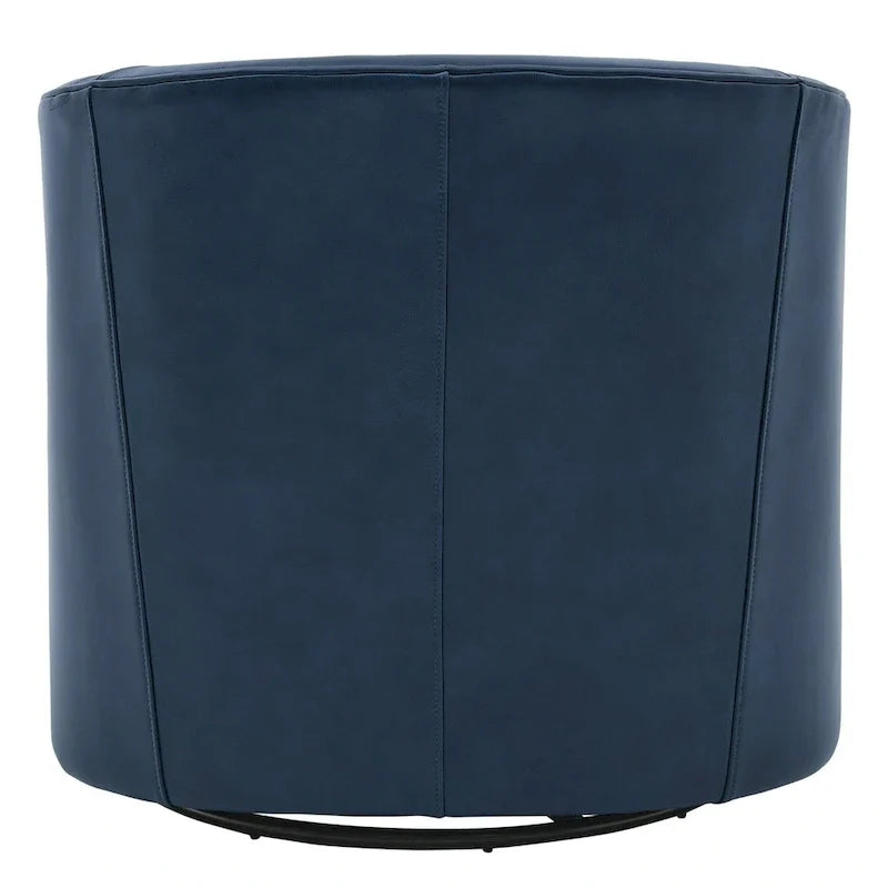 Fauteuil pivotant en cuir pleine fleur Walsh