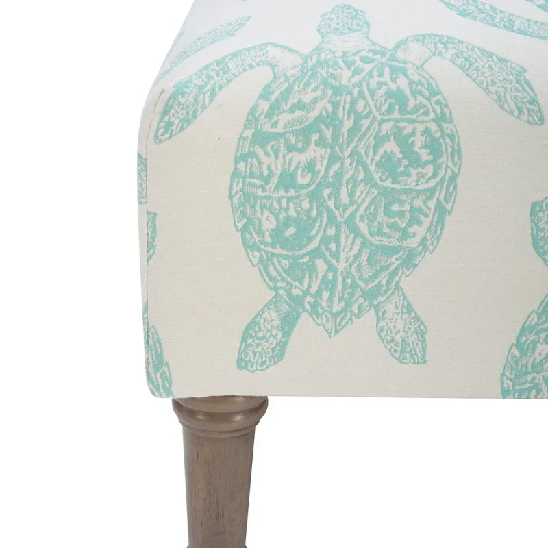 Terrapin Upholstered Turtle Pattern Accent Chair