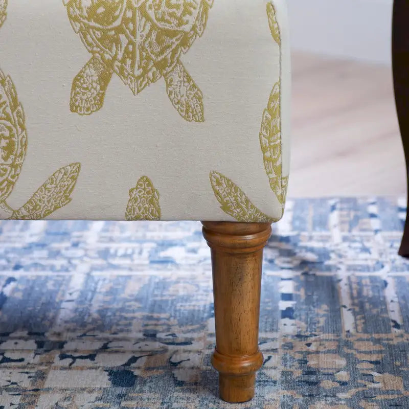 Terrapin Upholstered Turtle Pattern Accent Chair