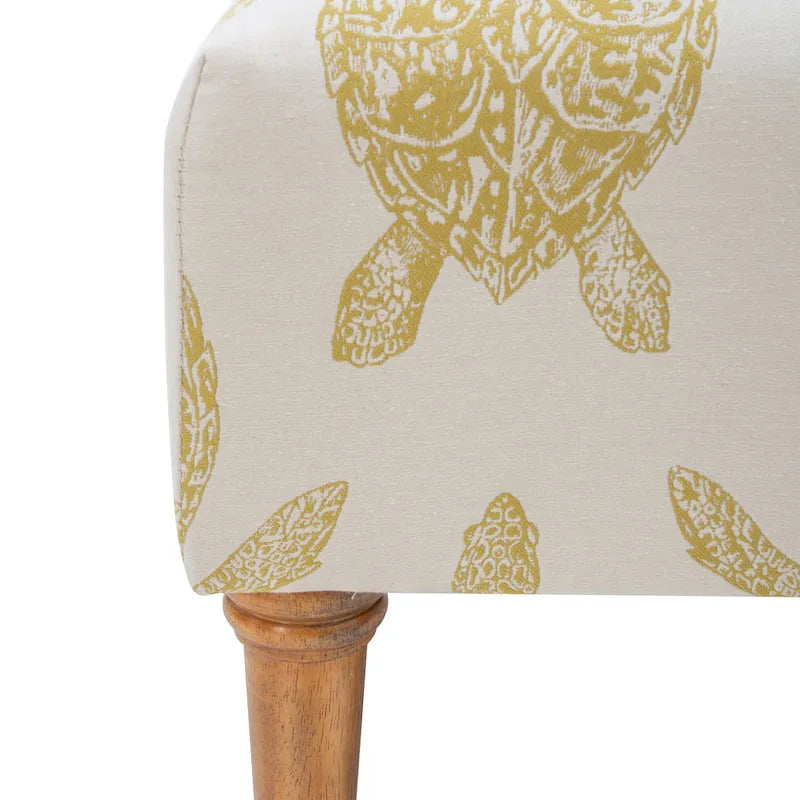Terrapin Upholstered Turtle Pattern Accent Chair