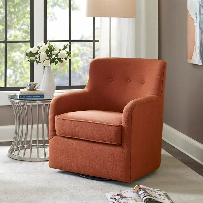 Madison Park Jayne 360-degree Swivel Arm Chair