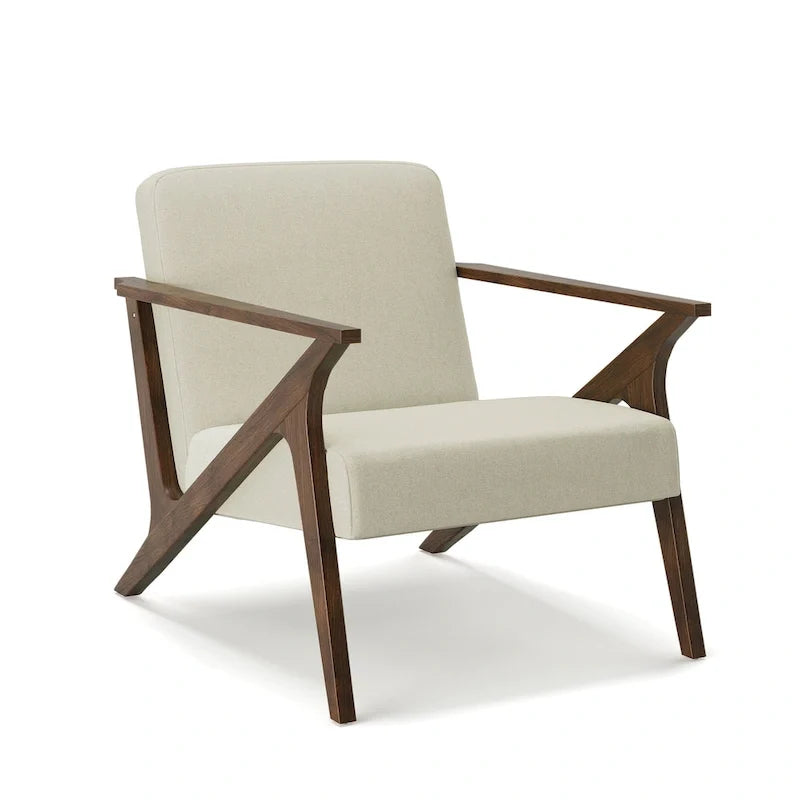 Fauteuil d'appoint rembourré Grove MCM en bois