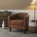 Fauteuil pivotant moderne en similicuir avec clous décoratifs