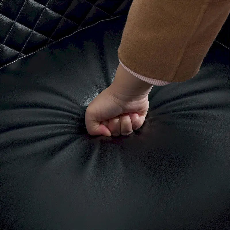 Fauteuil pivotant moderne en similicuir avec clous décoratifs