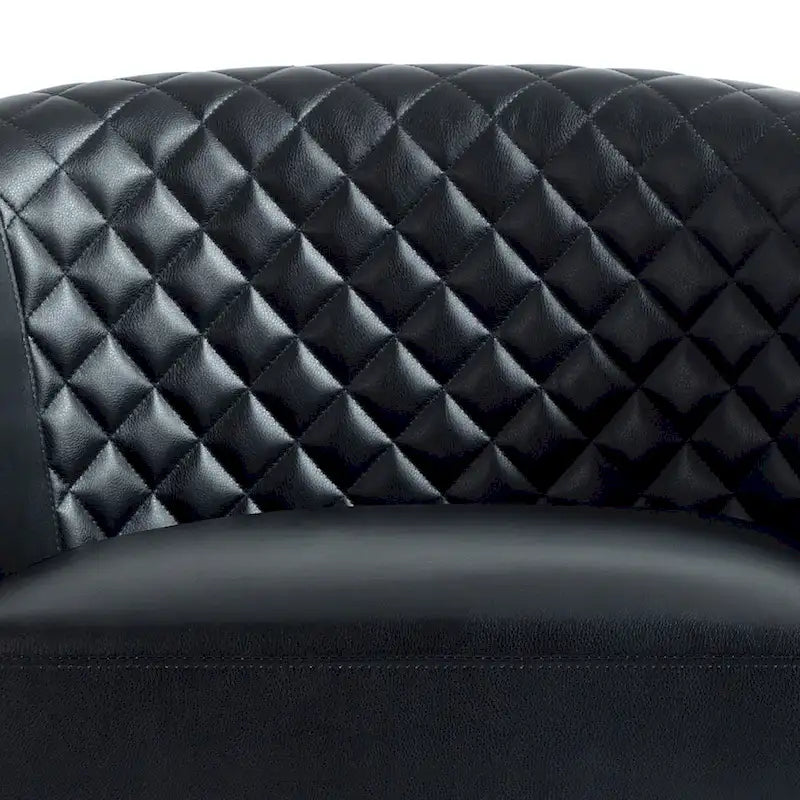 Fauteuil pivotant moderne en similicuir avec clous décoratifs