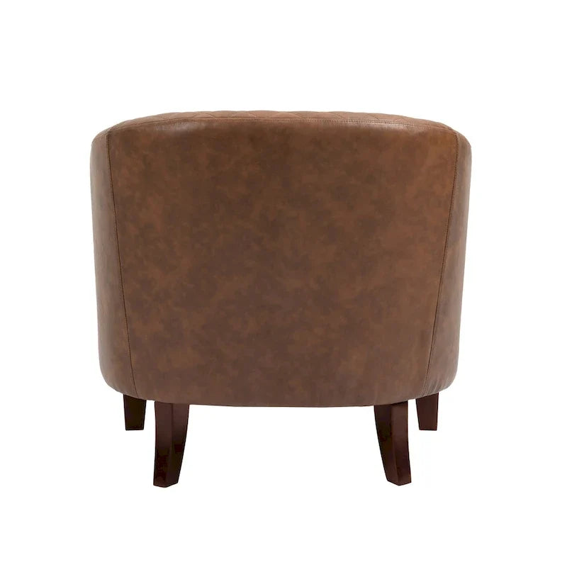 Fauteuil pivotant moderne en similicuir avec clous décoratifs