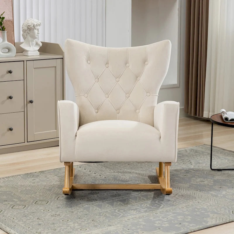 Tufted Rocking Chair Single Sofa Accent Rocker