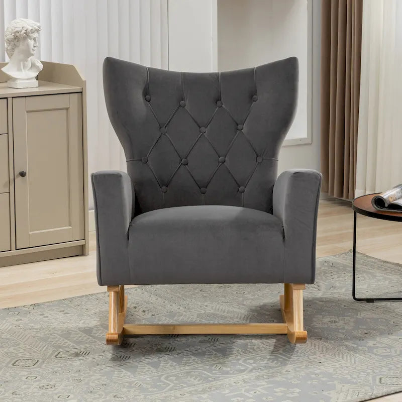 Tufted Rocking Chair Single Sofa Accent Rocker