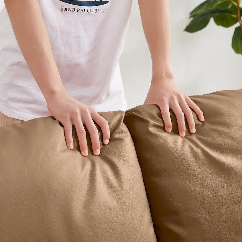Fauteuil d'appoint avec dossier et coussin d'assise extra épais, chaises de canapé