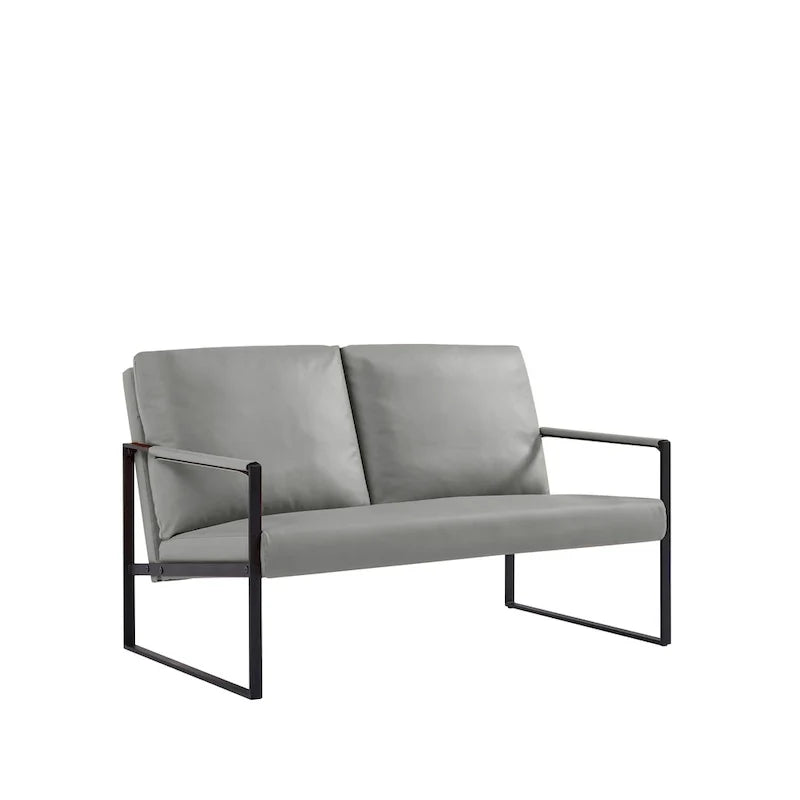 Fauteuil d'appoint avec dossier et coussin d'assise extra épais, chaises de canapé