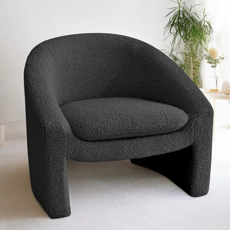 Upholstered Barrel Accent Chair