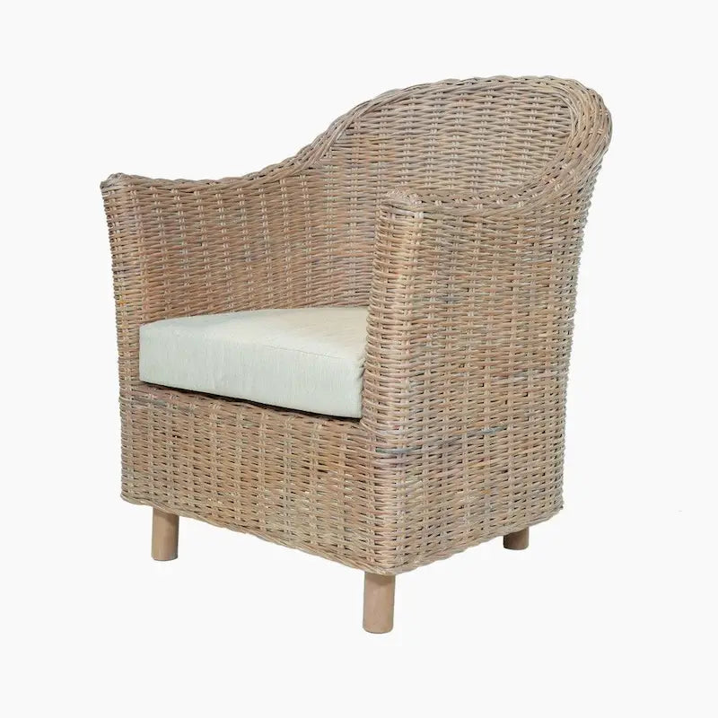 Fauteuil en rotin tressé Kubu rustique Lali de Furniture of America