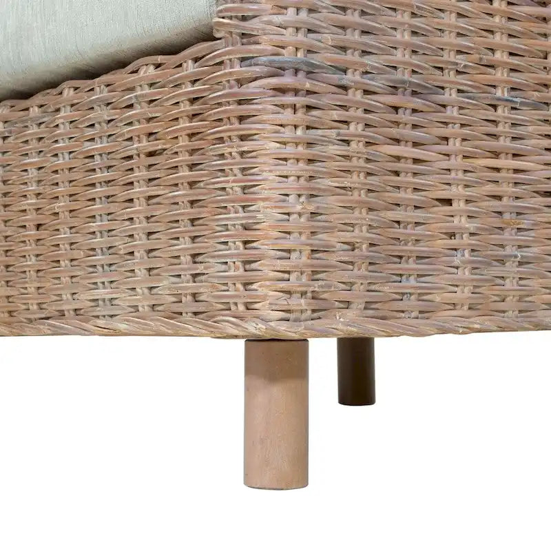 Fauteuil en rotin tressé Kubu rustique Lali de Furniture of America