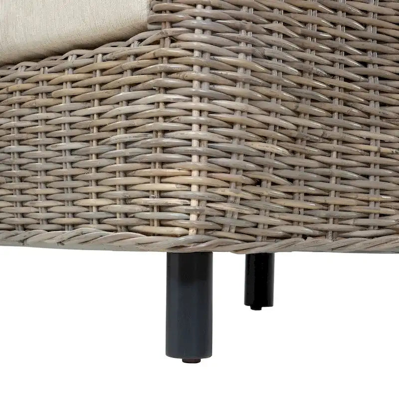 Fauteuil en rotin tressé Kubu rustique Lali de Furniture of America