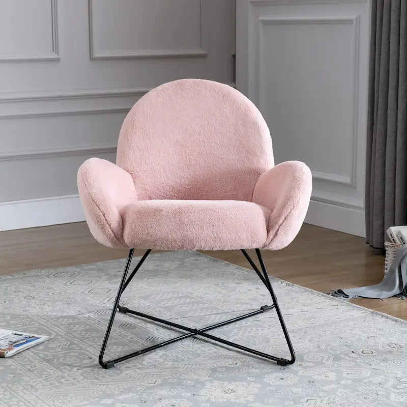 Corvus Rowen Modern Fleece Upholstered Accent Chair with Arm