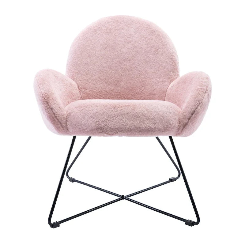 Corvus Rowen Modern Fleece Upholstered Accent Chair with Arm