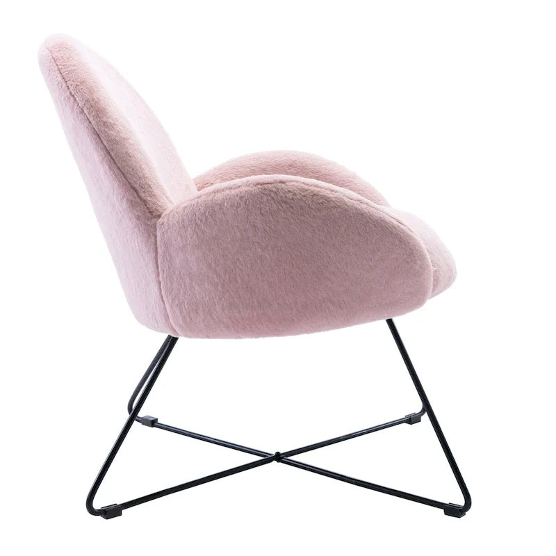 Corvus Rowen Modern Fleece Upholstered Accent Chair with Arm