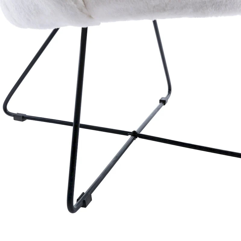 Corvus Rowen Modern Fleece Upholstered Accent Chair with Arm