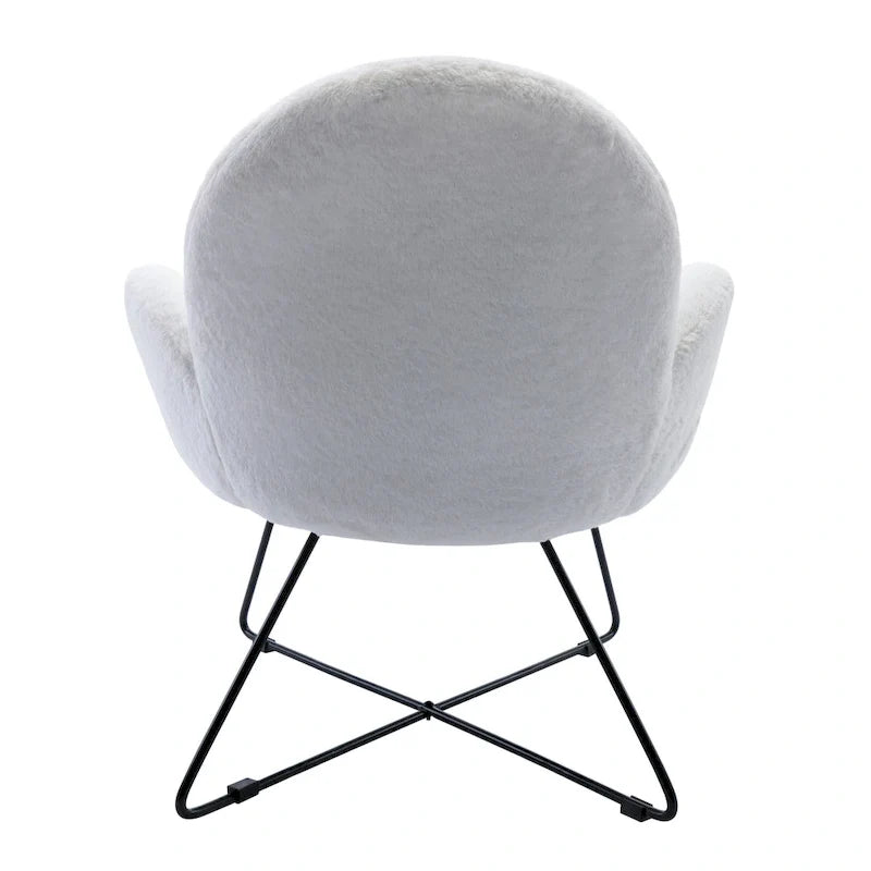 Corvus Rowen Modern Fleece Upholstered Accent Chair with Arm