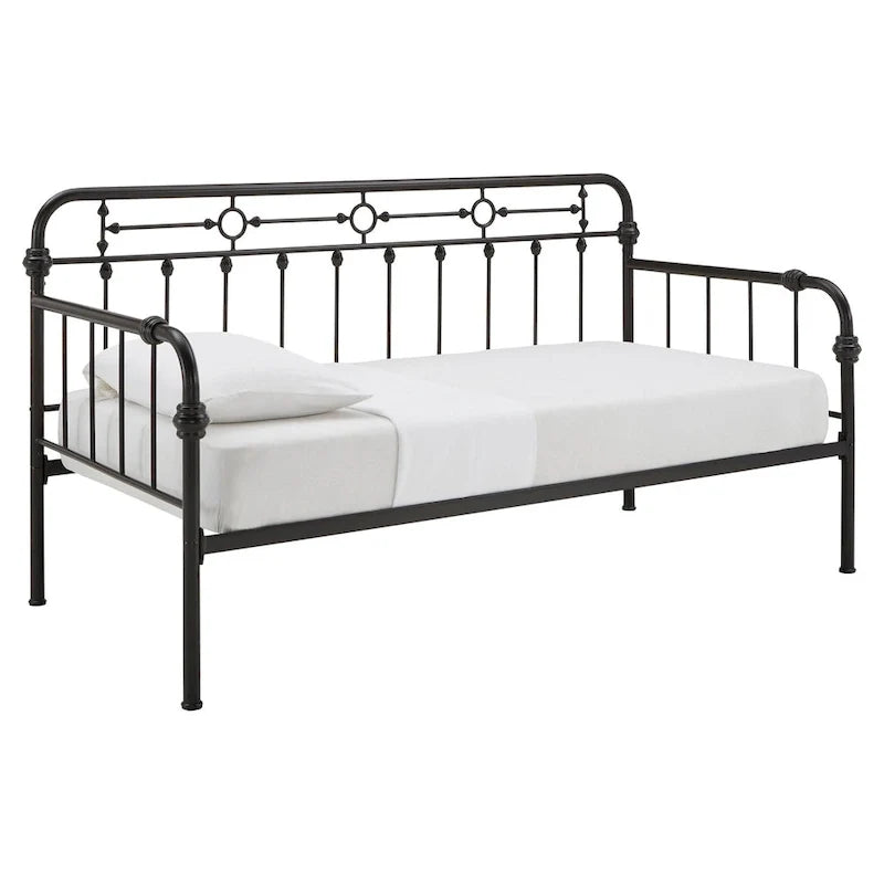 Lit de repos en métal bronze foncé vieilli Darren avec lit gigogne par iNSPIRE Q Classic
