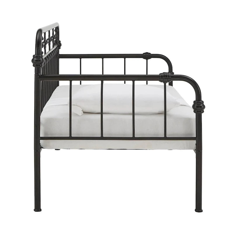 Lit de repos en métal bronze foncé vieilli Darren avec lit gigogne par iNSPIRE Q Classic