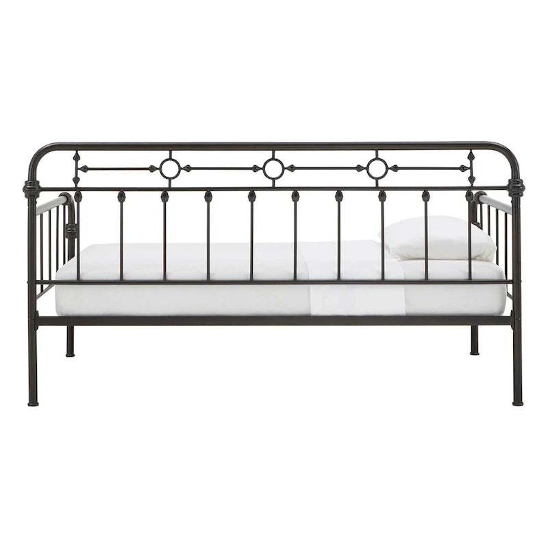Lit de repos en métal bronze foncé vieilli Darren avec lit gigogne par iNSPIRE Q Classic