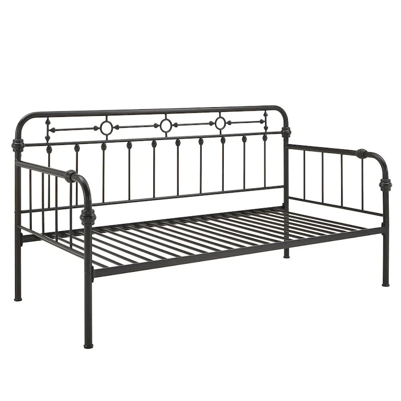 Lit de repos en métal bronze foncé vieilli Darren avec lit gigogne par iNSPIRE Q Classic