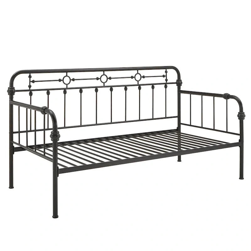 Lit de repos en métal bronze foncé vieilli Darren avec lit gigogne par iNSPIRE Q Classic