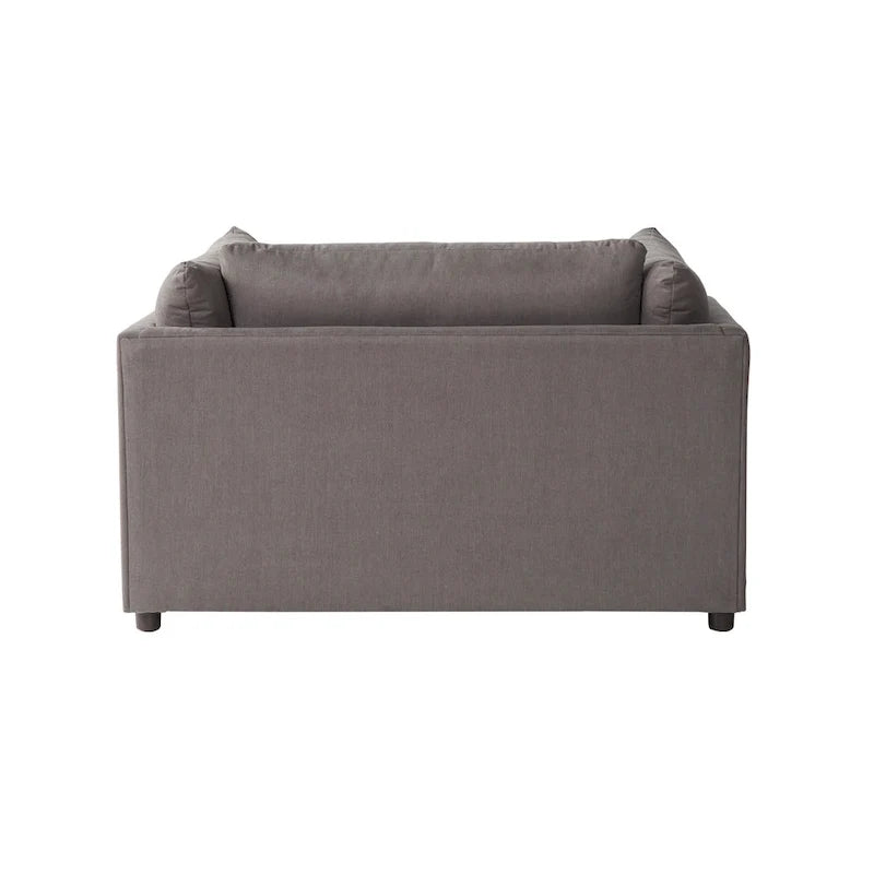Roundhill Furniture Enda Oversized Living Room Pillow Back Cuddler Arm Chair with Ottoman