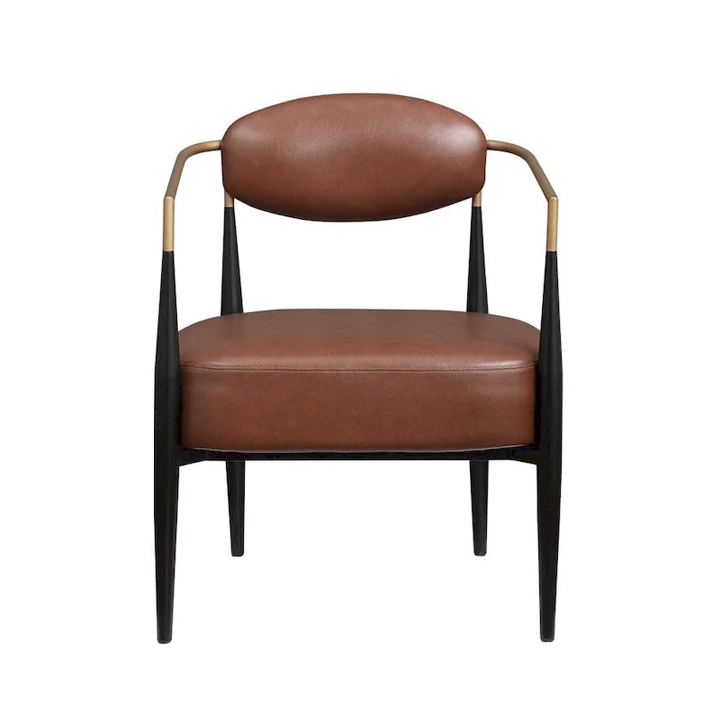Boucle Dining Chair Living Room Chair with Thickened Plush Seat Cushion and Sleek Metal Frame
