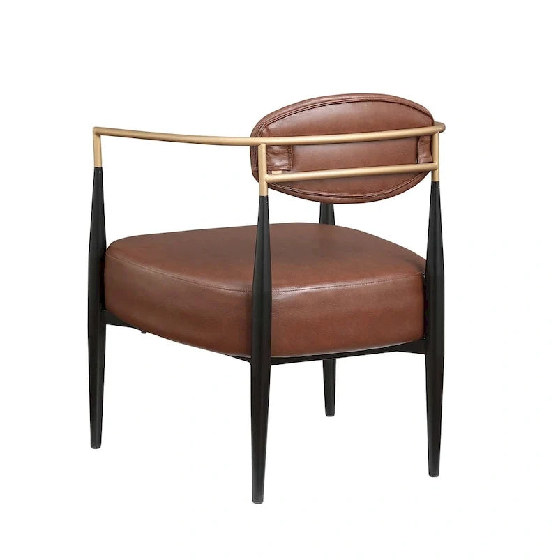 Boucle Dining Chair Living Room Chair with Thickened Plush Seat Cushion and Sleek Metal Frame